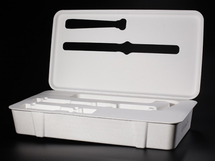 白色濕壓折疊紙托