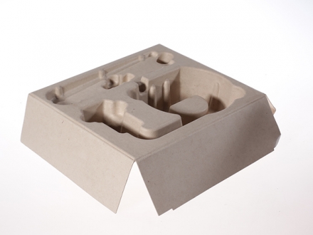 黃色干壓折邊紙托